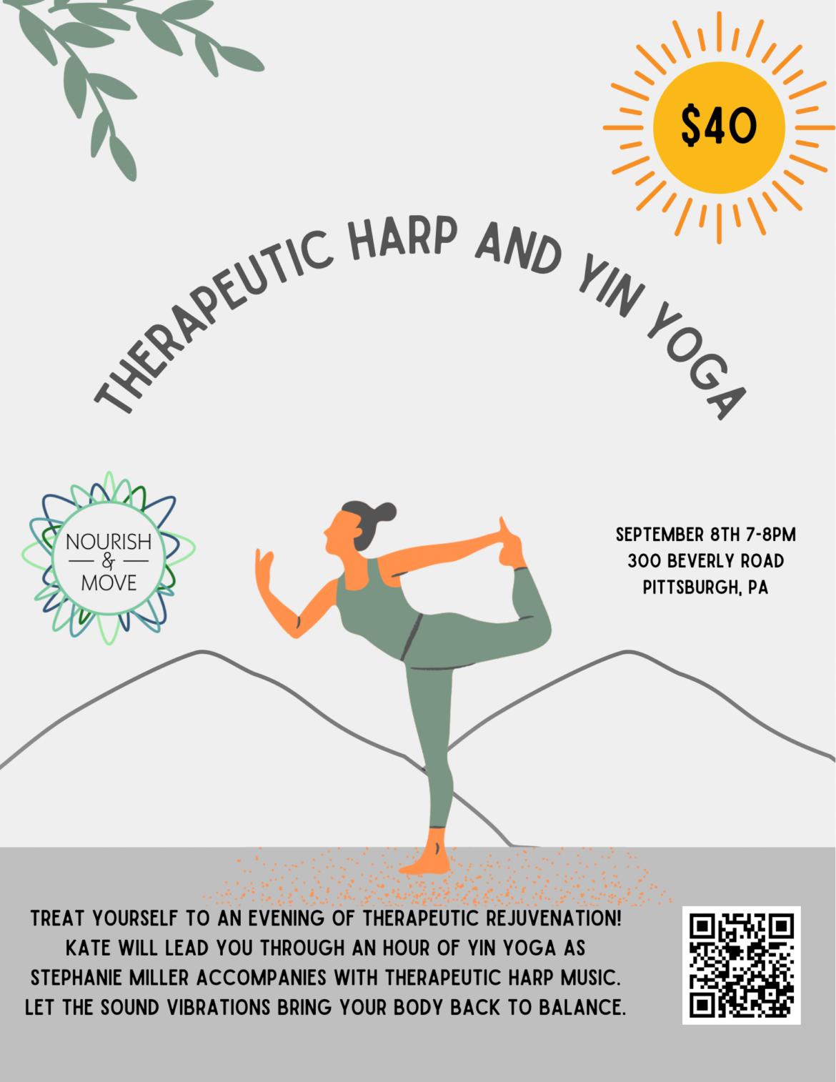 Therapeutic Harp and Yin Yoga